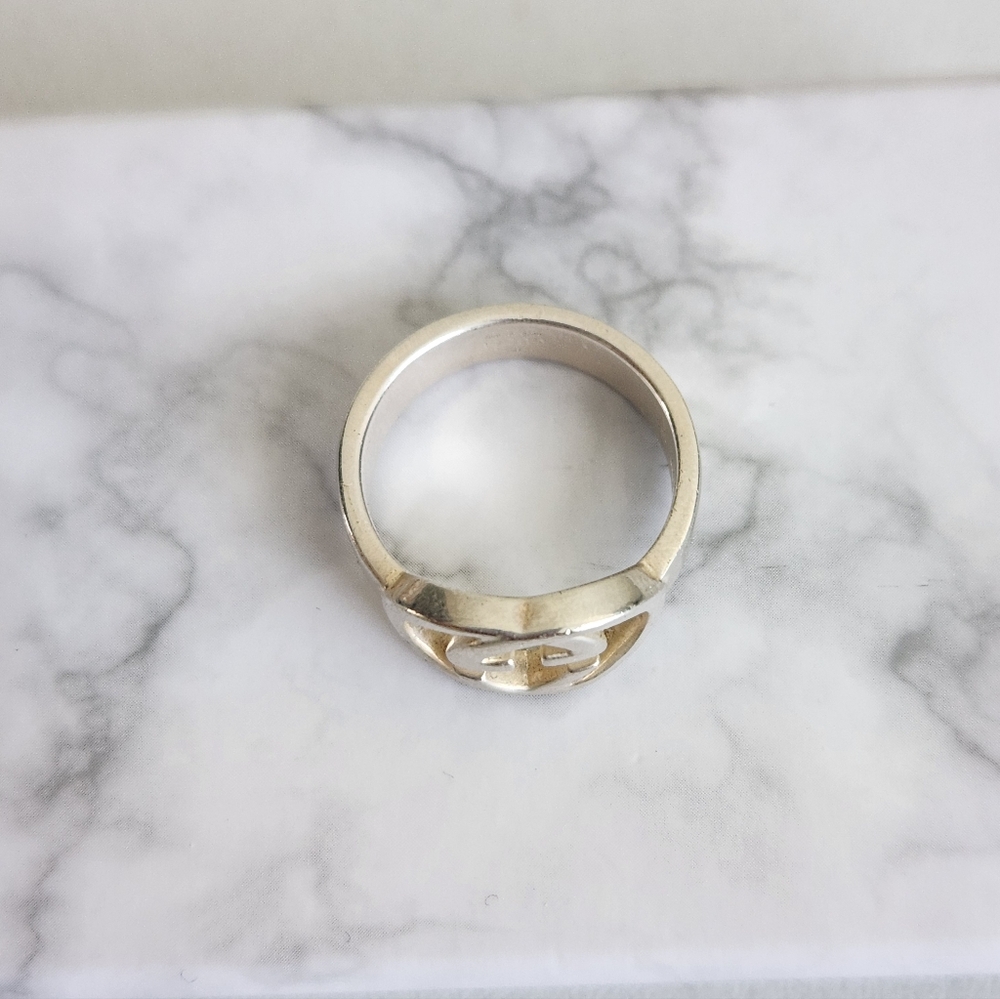 Gucci Interlocking Gg 925 Silver Ring - image 6
